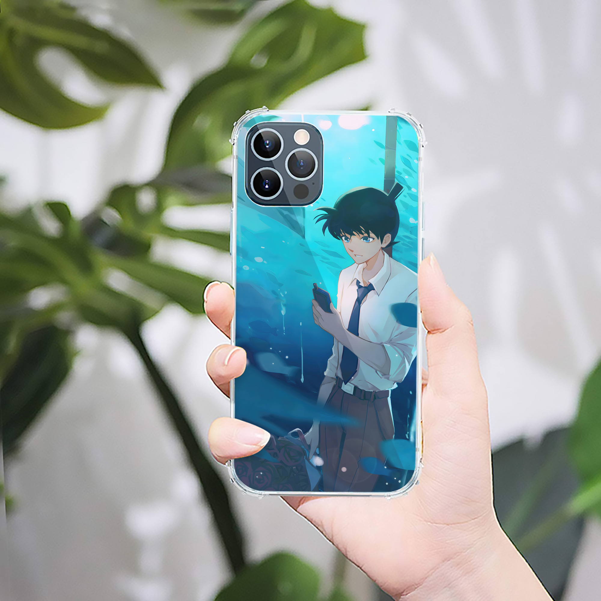 （画像用） 名探偵コナン Detective Conan 【iPhone 12シリーズ対応】透明スマホケース（クリアソフトケース）